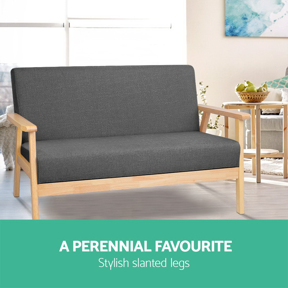 Artiss 2-Seater Sofa Armchair Skane view 4