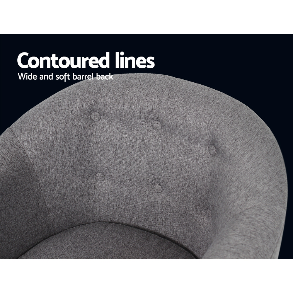 Artiss Adora Tub Armchair Grey view 5