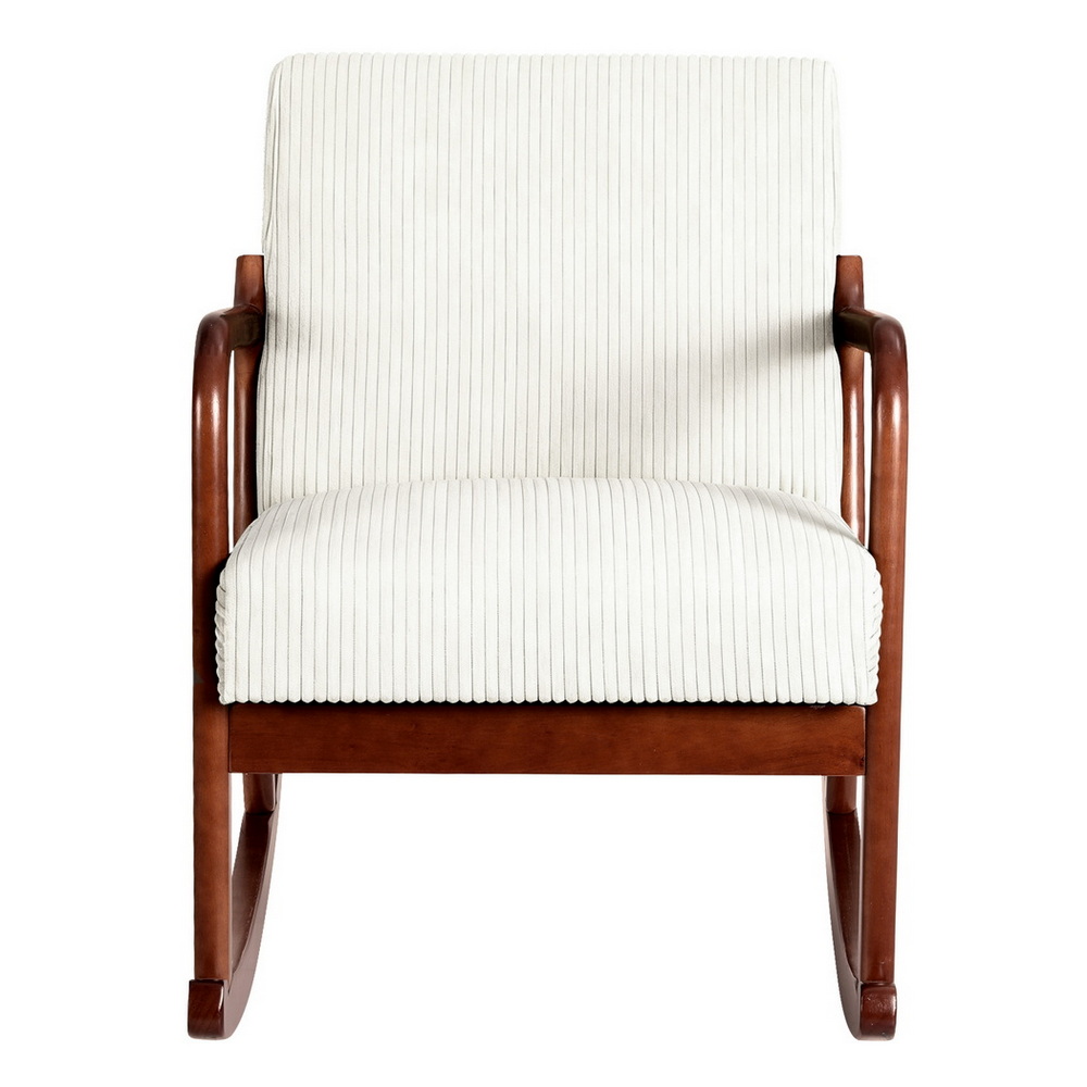 Artiss Corduroy Rocking Armchair Lounge Chair in 2 Colours view 3