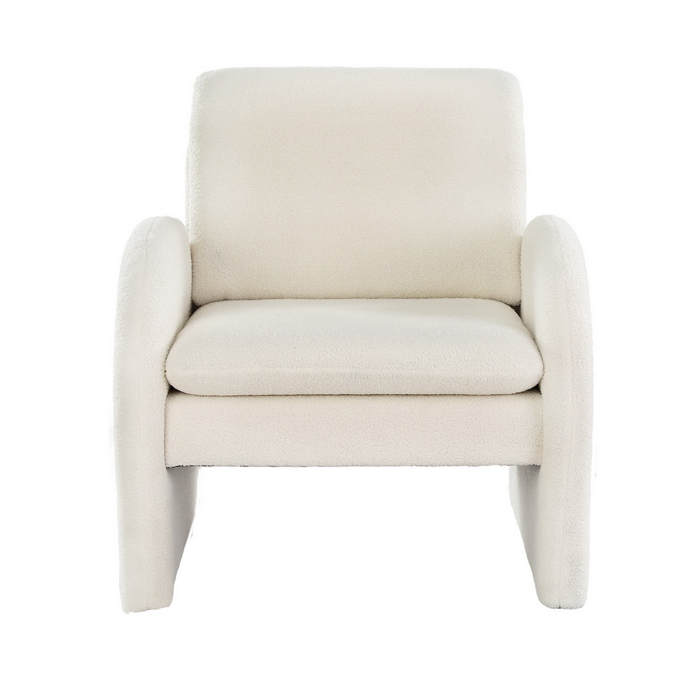 Artiss Curved Arm Boucle Armchair in 2 Colours view 3
