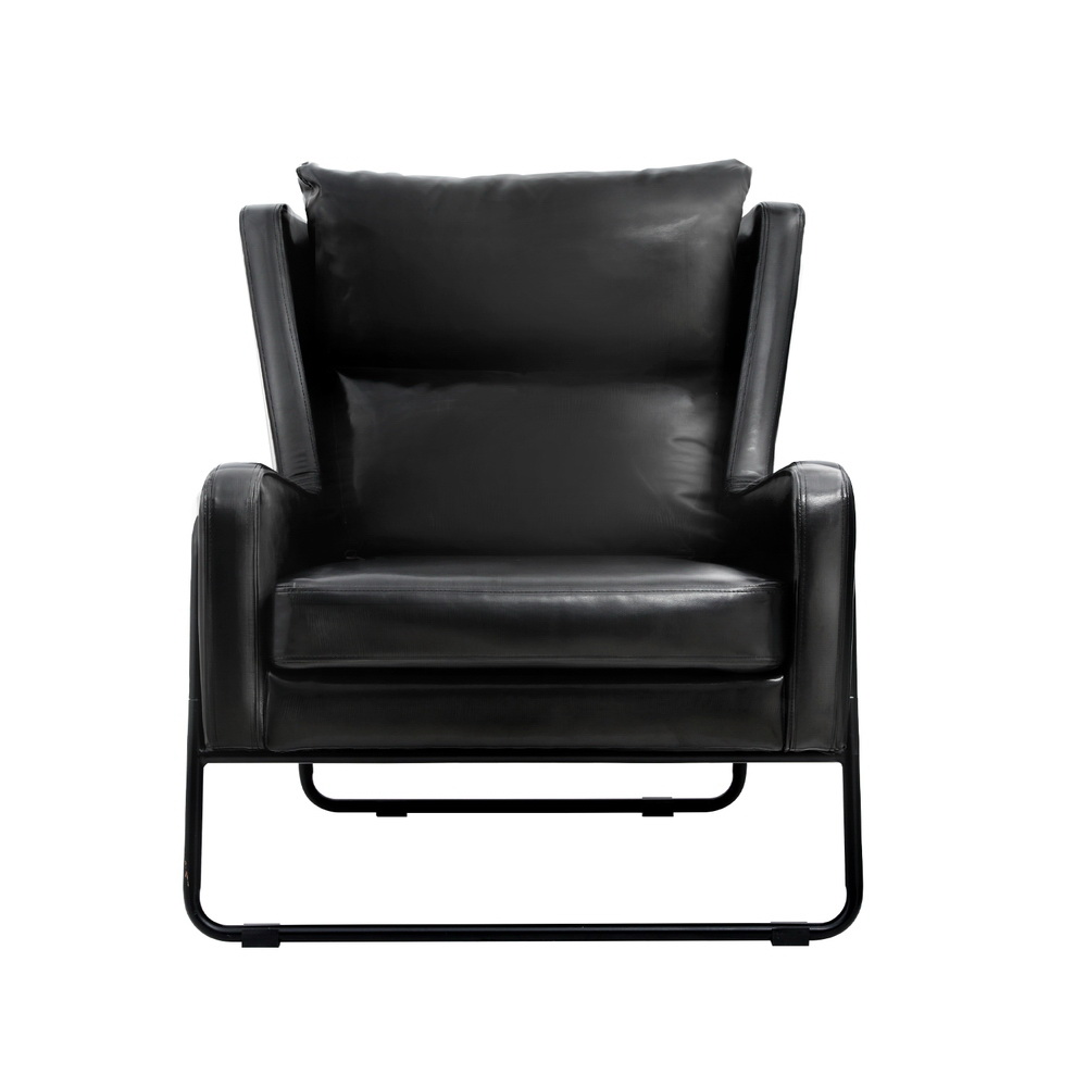 Artiss PU Leather Wingback Armchair Black view 3