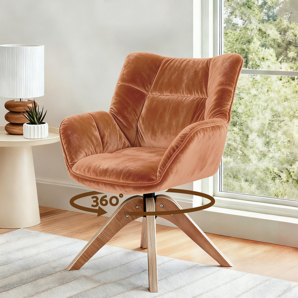 Artiss Velvet Swivel Nursing Armchair in 2 Colours