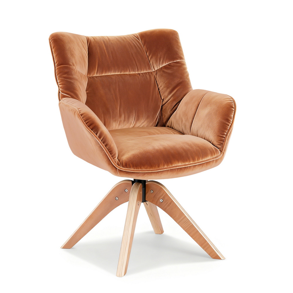 Artiss Velvet Swivel Nursing Armchair in 2 Colours view 3
