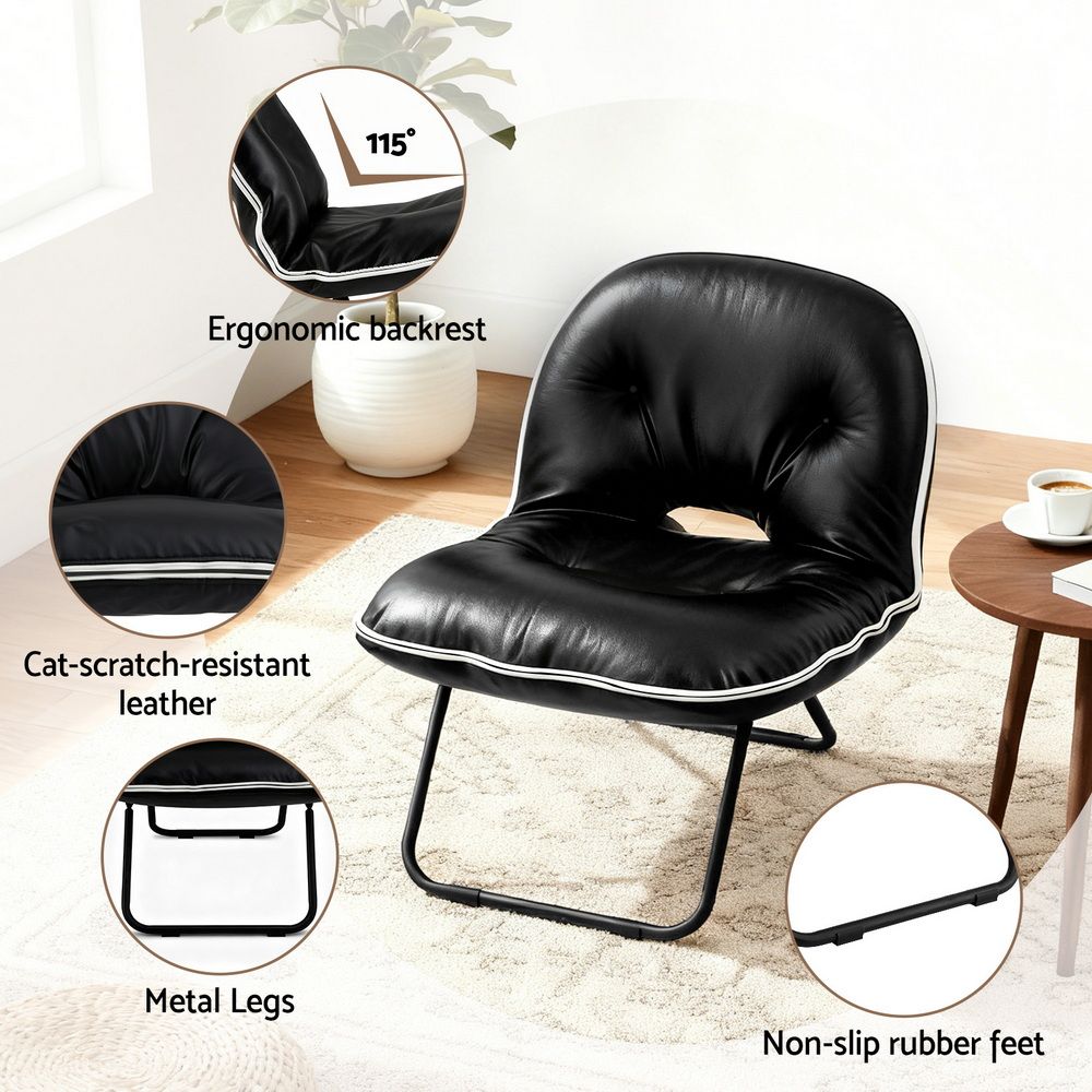 Artiss Foldable 2-in-1 Armchair Portable in 2 Colours view 3