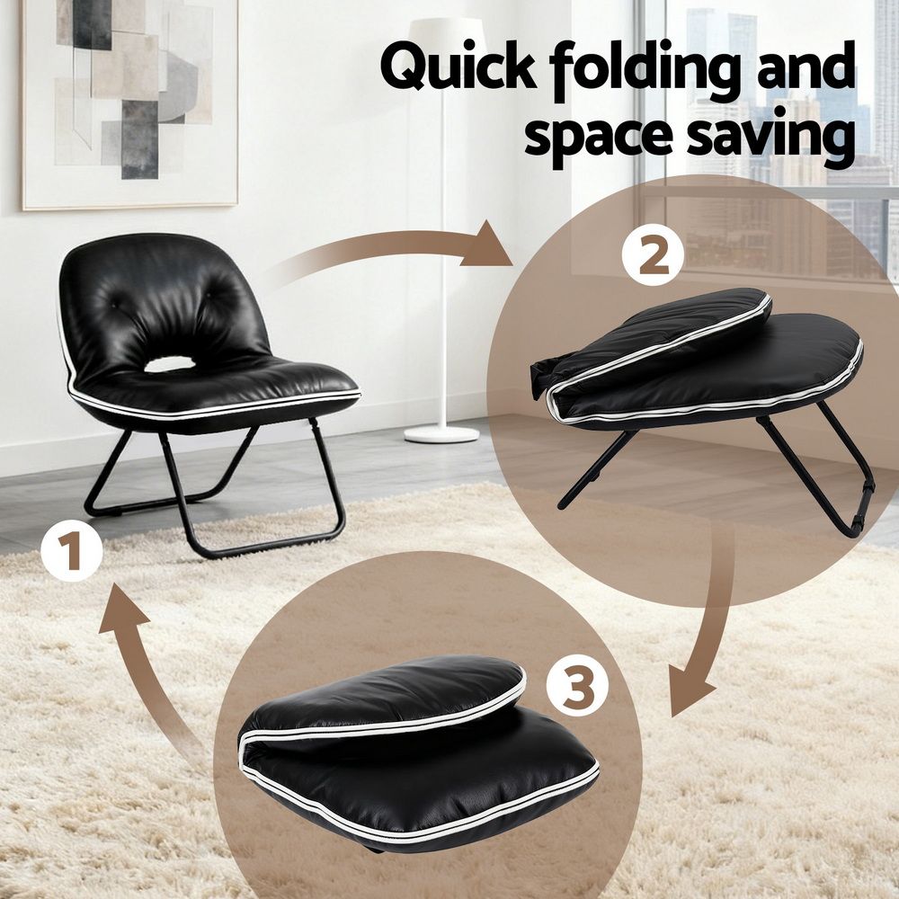 Artiss Foldable 2-in-1 Armchair Portable in 2 Colours view 4