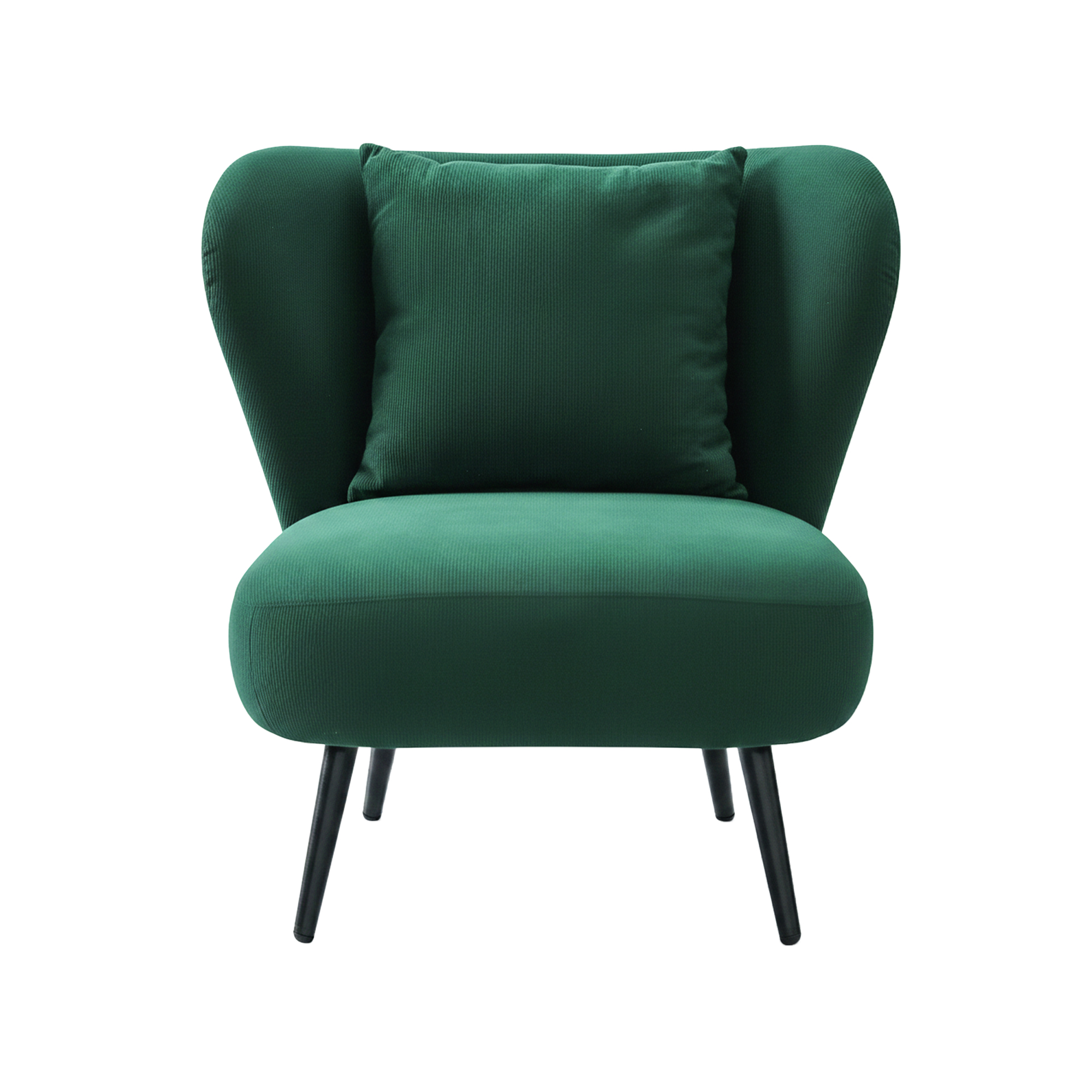Artiss Corduroy Velvet Armchair Green view 3