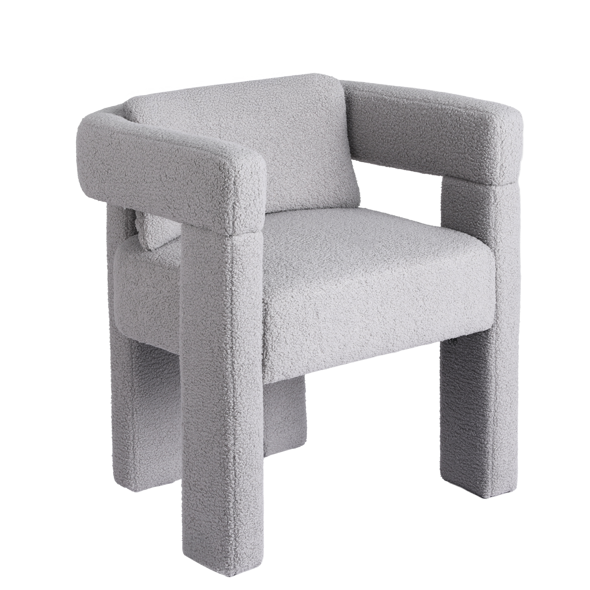 Artiss Boucle Lounge Armchair Grey view 3