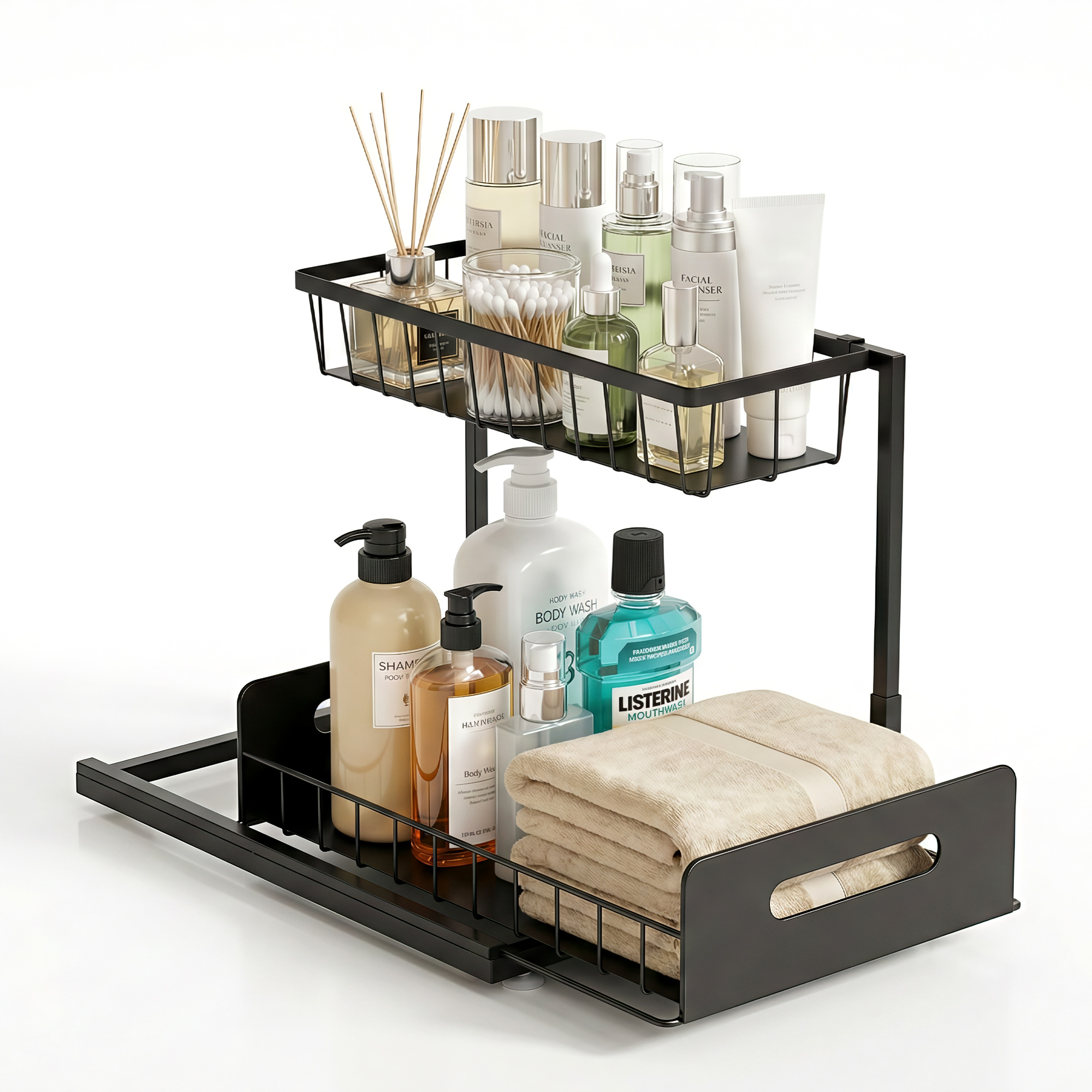 Artiss Under Sink Organizer L-Shape Pull Out Drawer