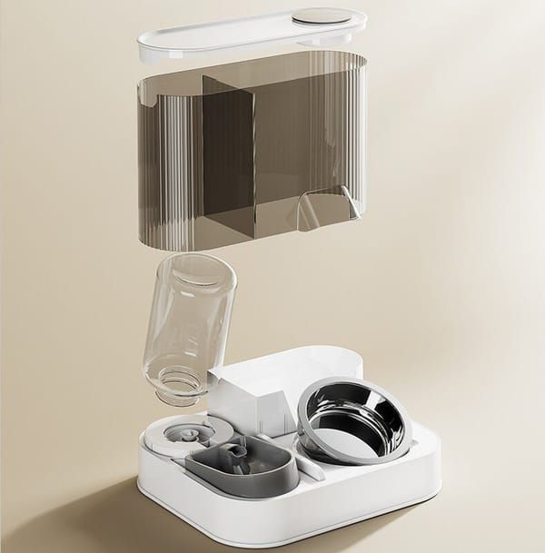 Gray Green Automatic Cat Feeder Cat Water Dispenser Cat Feeding Set Cat Supplies Cat Care view 4