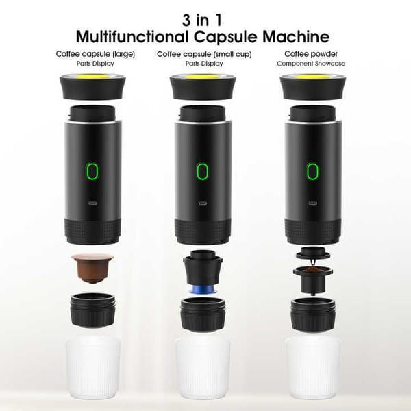 Black Portable Electric Coffee Grinder Compact Coffee Bean Grinder Fresh Coffee view 2
