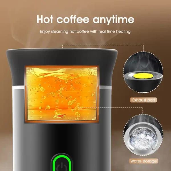 Black Portable Electric Coffee Grinder Compact Coffee Bean Grinder Fresh Coffee view 5