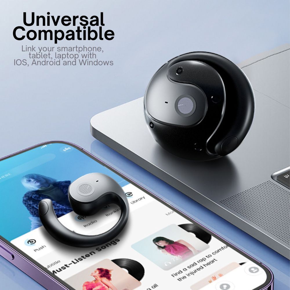 Open Ear Wireless Headphones Earphones Bluetooth 5.4 On Ear Sport Gym Earbuds view 2