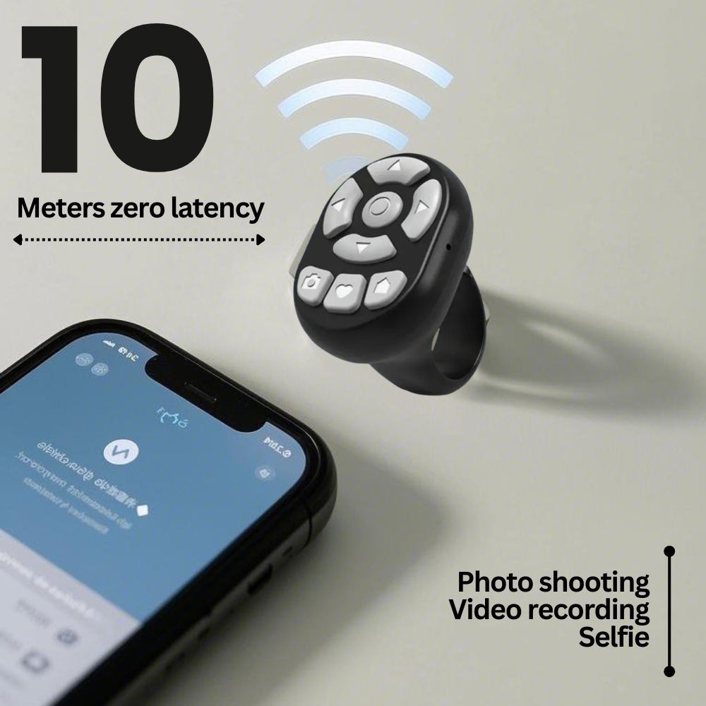 Scrolling Ring Remote Page Turner Wireless Finger Scroller Camera Video Record view 3