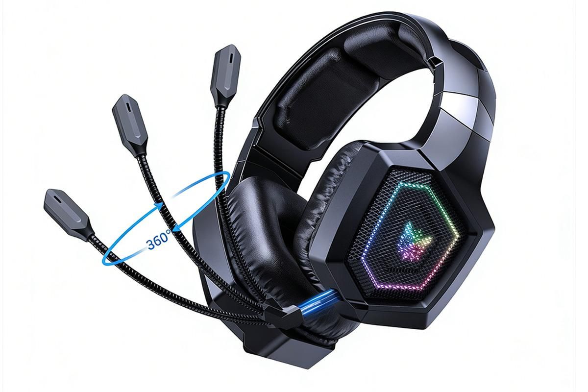 2.4GHz Wireless Gaming Headset with Flip Microphone for PC view 3