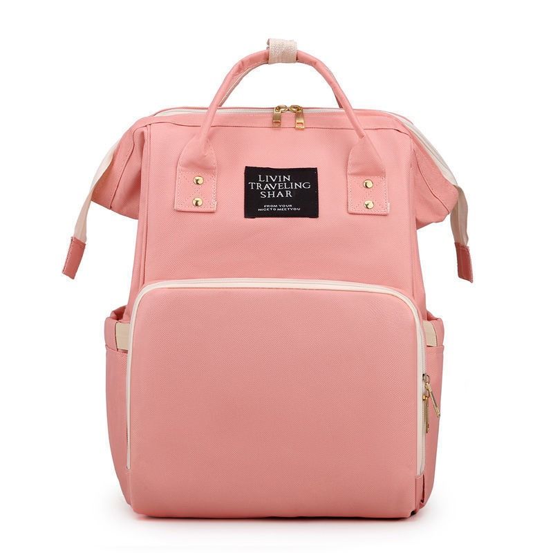 Large Capacity Dry/Wet Separate Nylon Backpack, Multifunctional Portable, Multi-Pocket Baby Diaper Bag Handbag