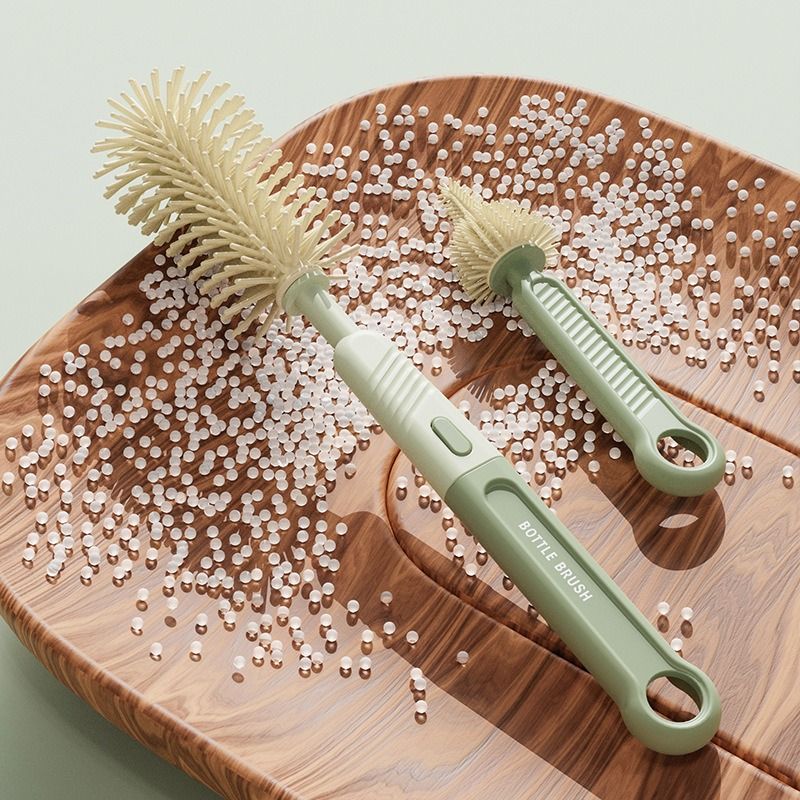 6-in-1 Portable Silicone Bottle Brush Set with Drying Storage Box, All-Purpose Cleaner for Baby Bottles, Nipples, and Straw Cups view 4
