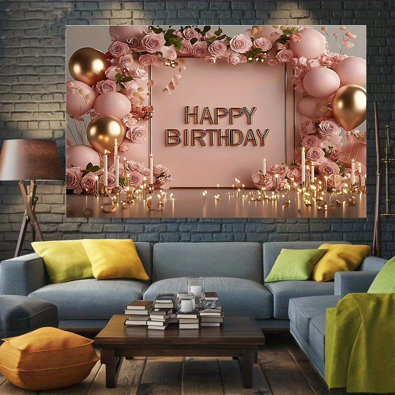 Happy Birthday Party Backdrop Cloth view 2