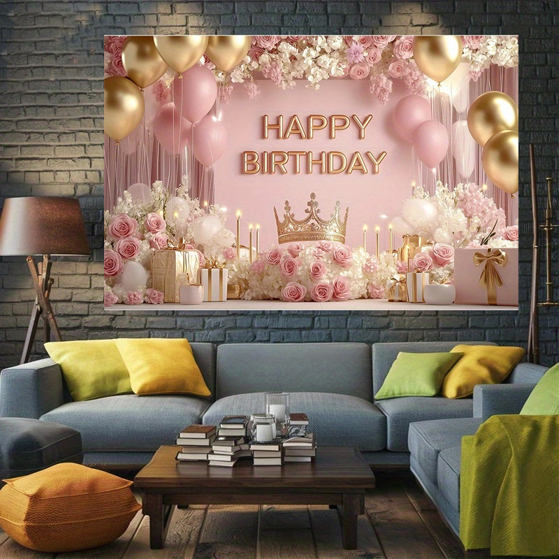 Happy Birthday Party Backdrop Cloth view 7