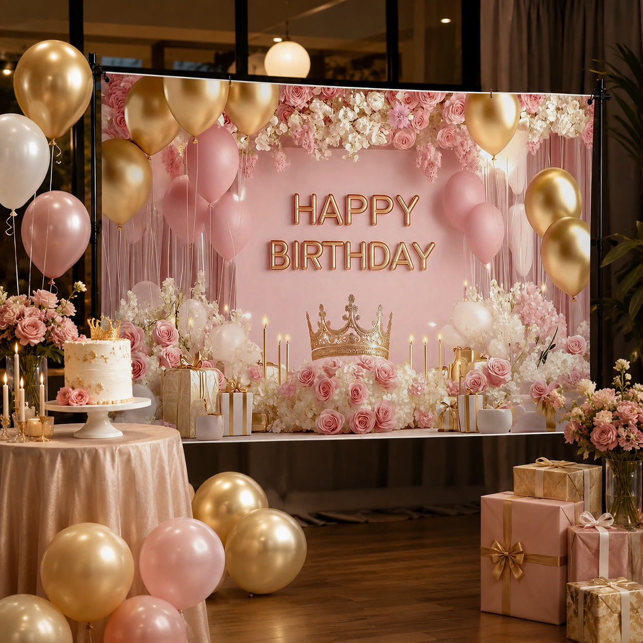 Happy Birthday Party Backdrop Cloth view 8