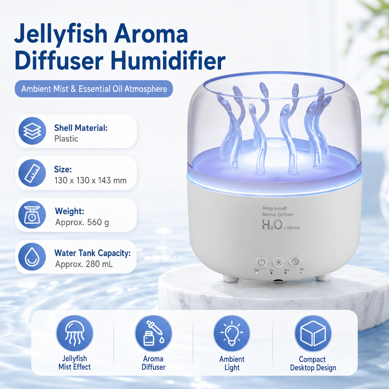 Jellyfish Aroma Diffuser Humidifier view 6
