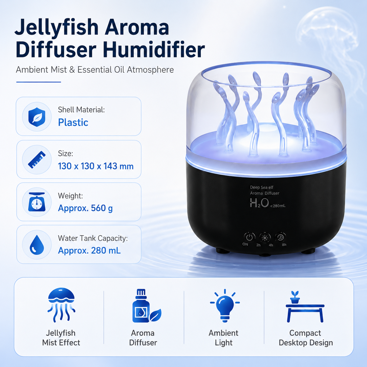 Jellyfish Aroma Diffuser Humidifier