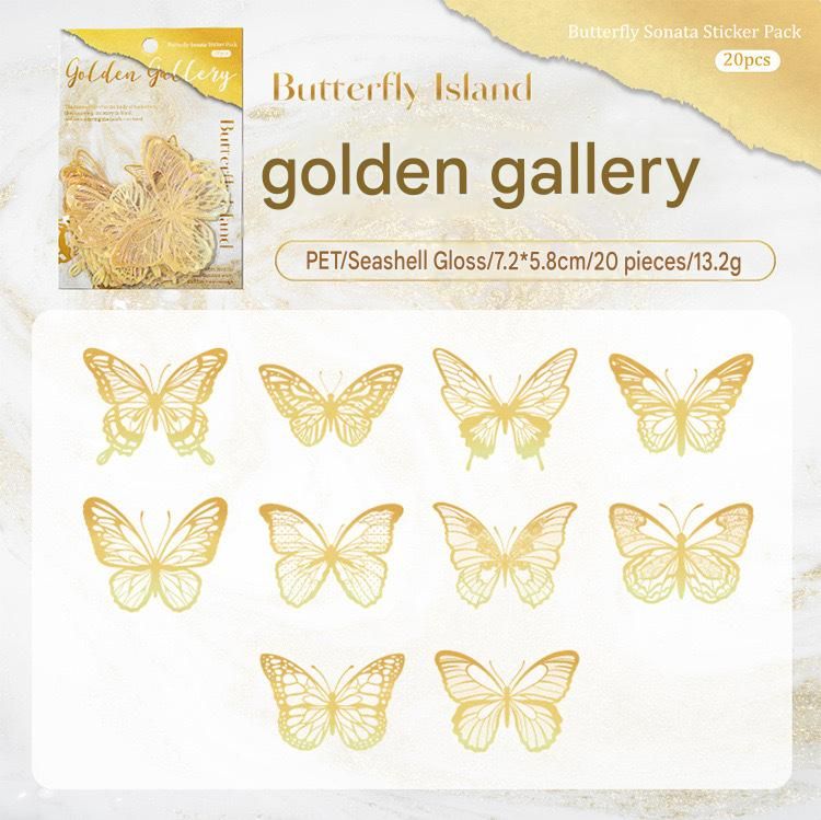 Holographic Butterfly Cake Stickers