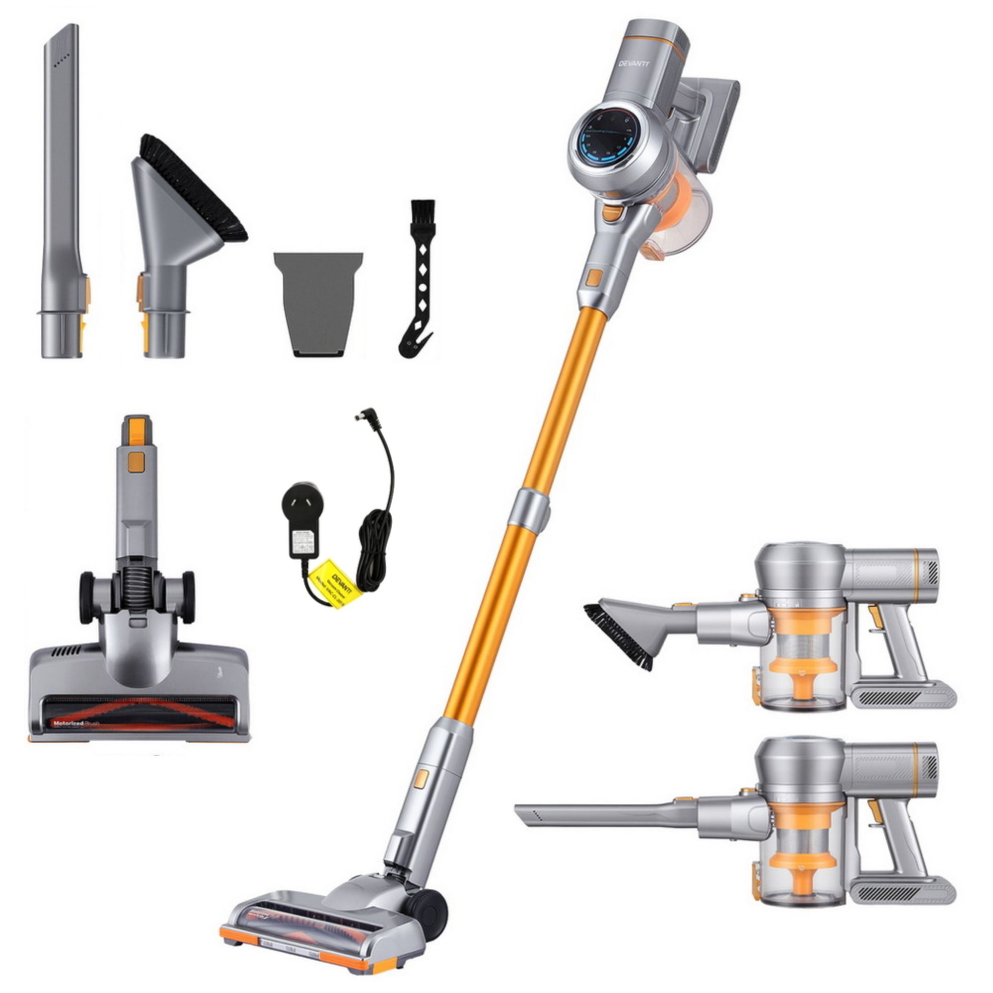 Devanti 300W Cordless Stick Vacuum Cleaner Golden