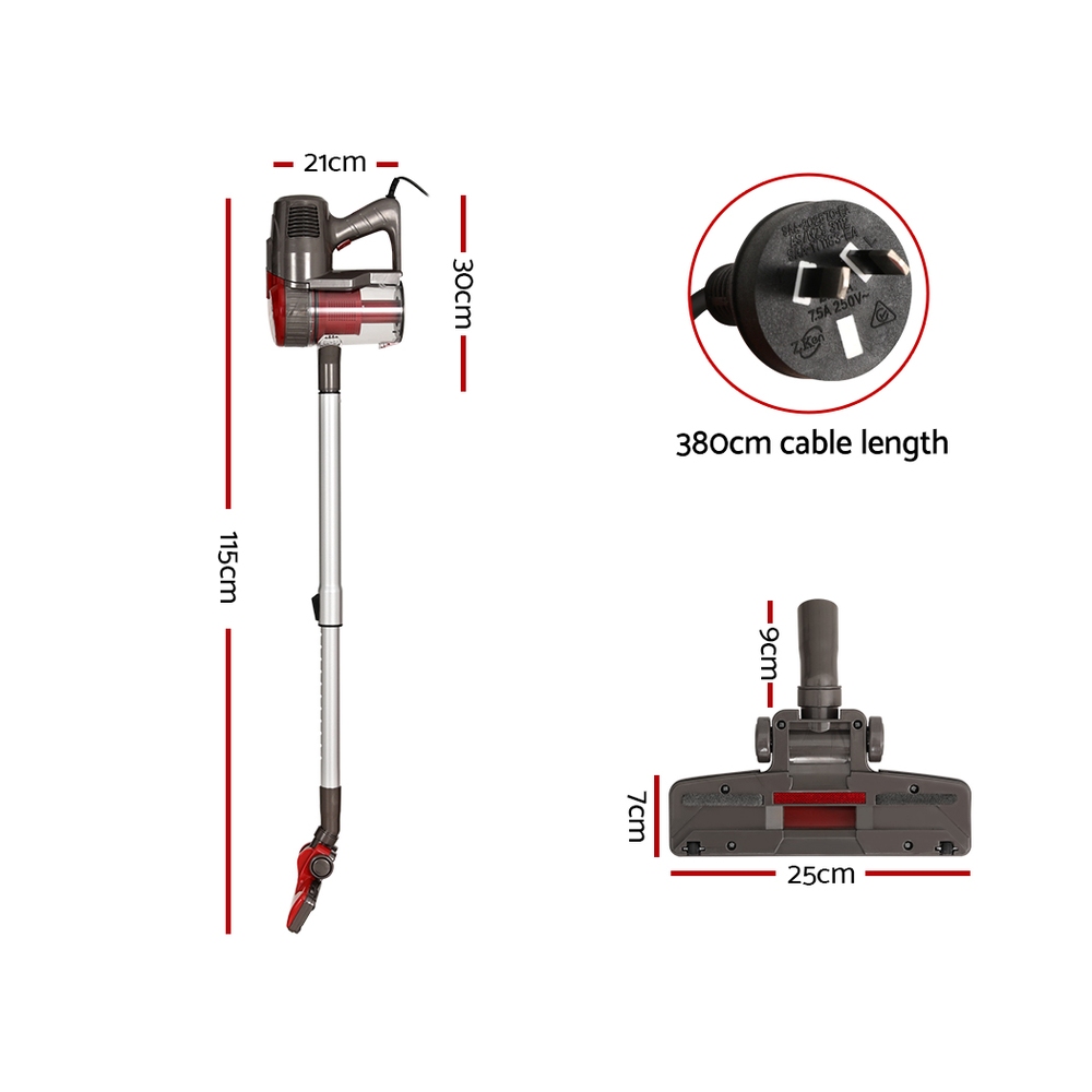 Devanti 500W Bagless Corded Stick Vacuum Cleaner view 2