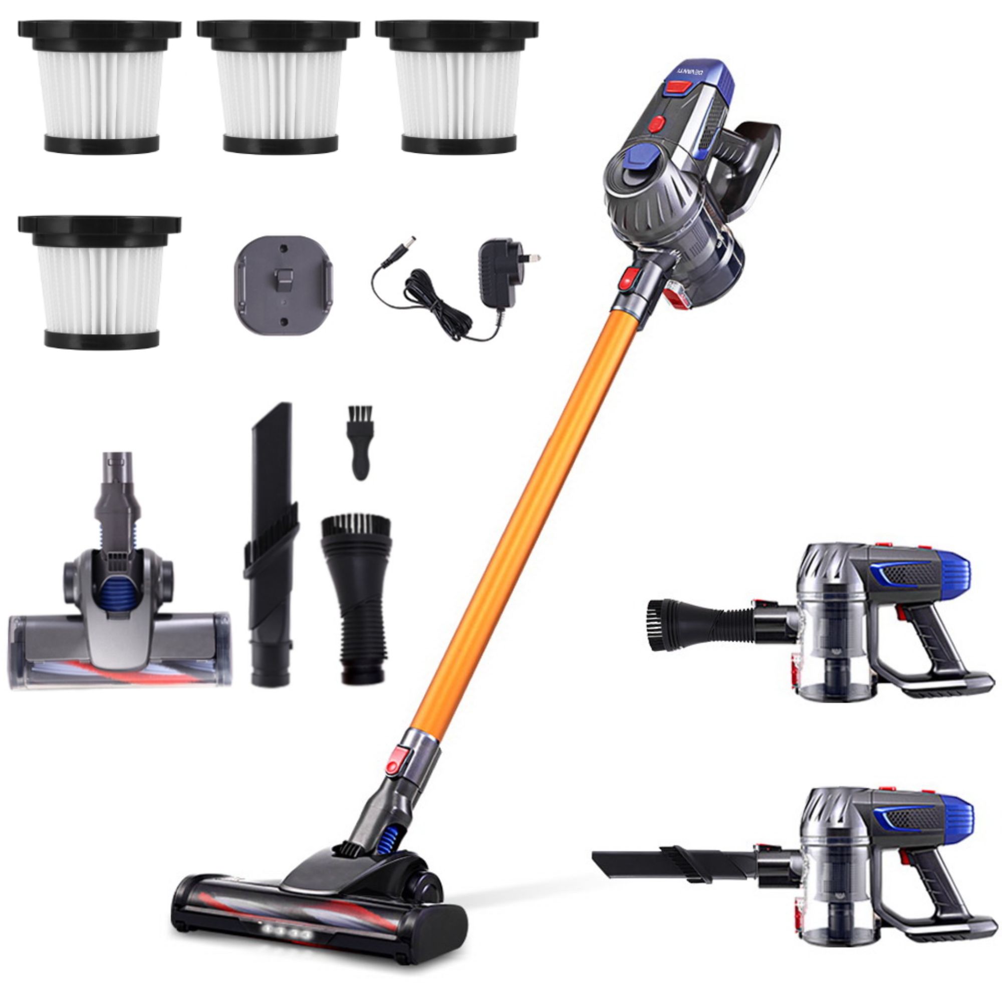 Devanti Cordless Stick Vacuum Cleaner HEPA Filter 150W