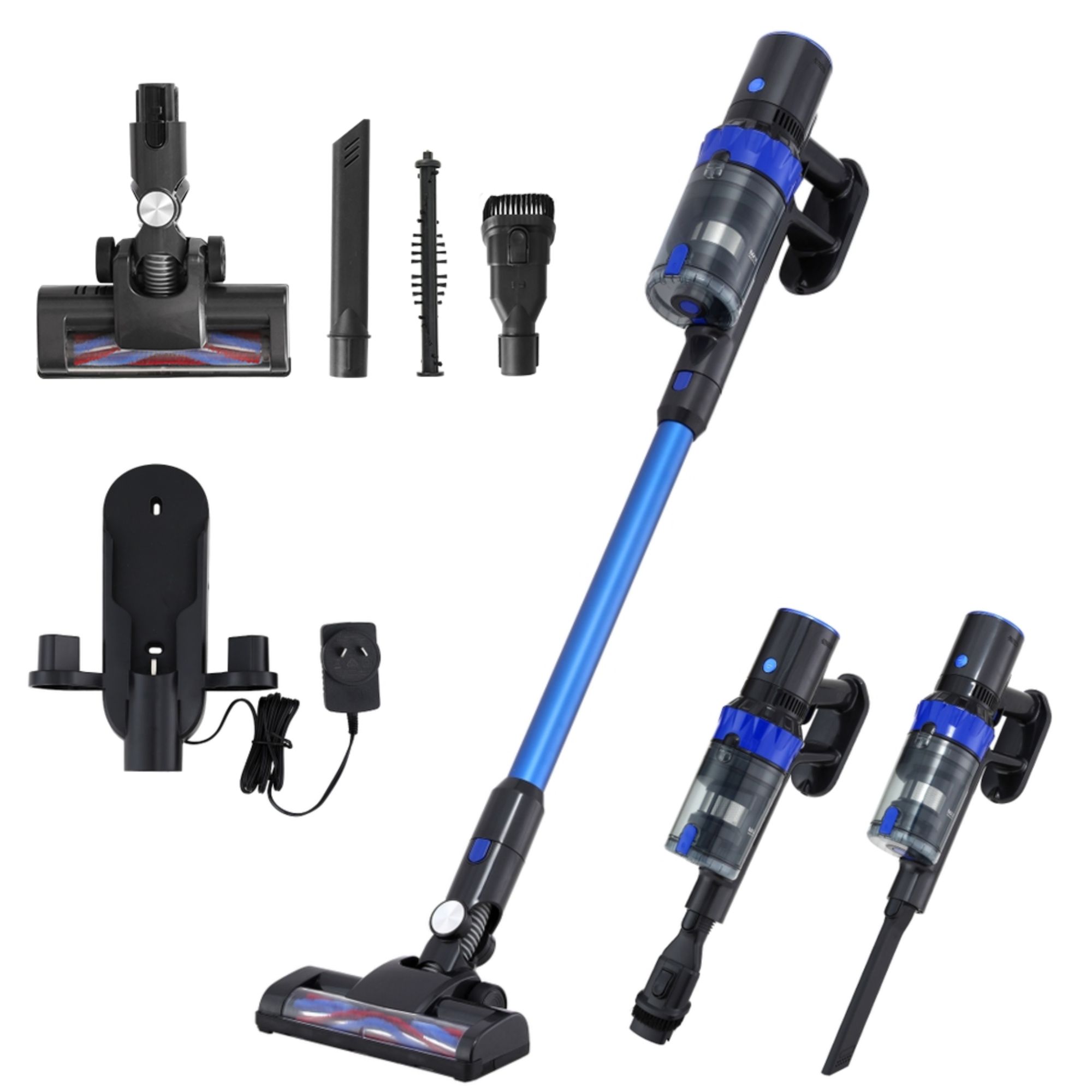 Devanti Brushless Cordless Stick Vacuum Cleaner 350W Blue