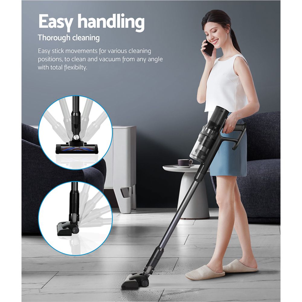 Devanti Brushless Cordless Stick Vacuum Cleaner 350W Grey view 4