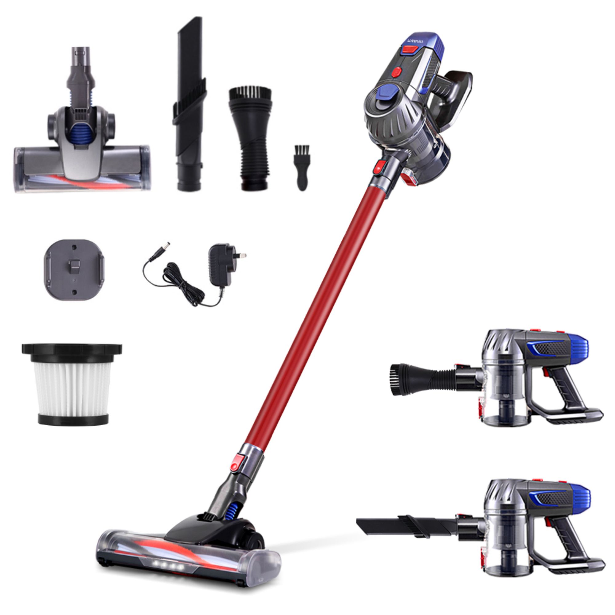Devanti Bagless Cordless Stick Vacuum Cleaner 150W 2-Speed