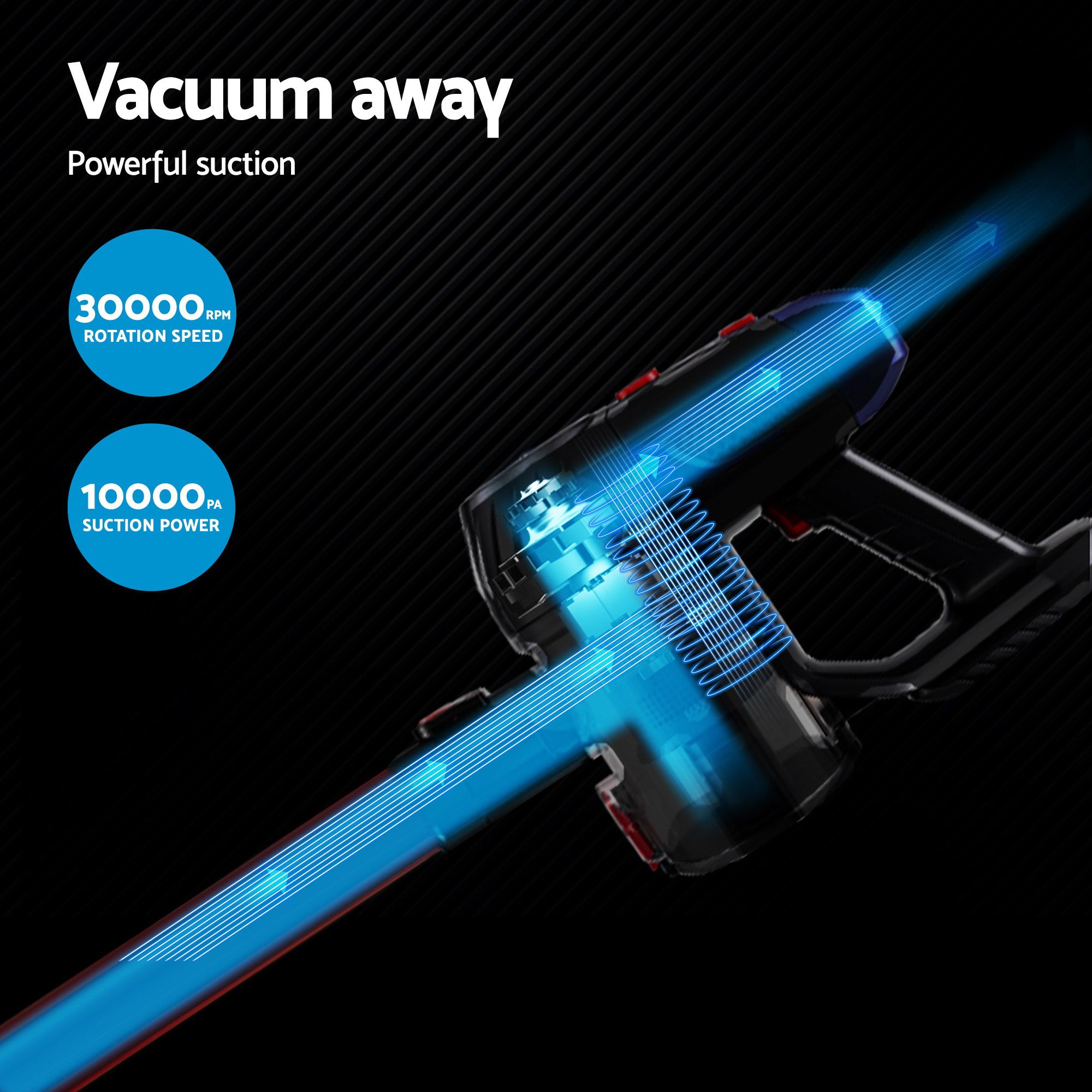 Devanti Bagless Cordless Stick Vacuum Cleaner 150W 2-Speed view 2