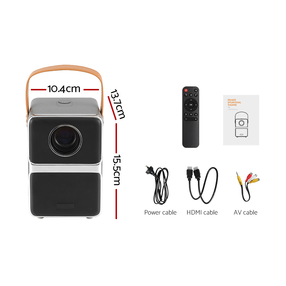 Devanti Portable Mini Video Projector 4K WiFi view 2