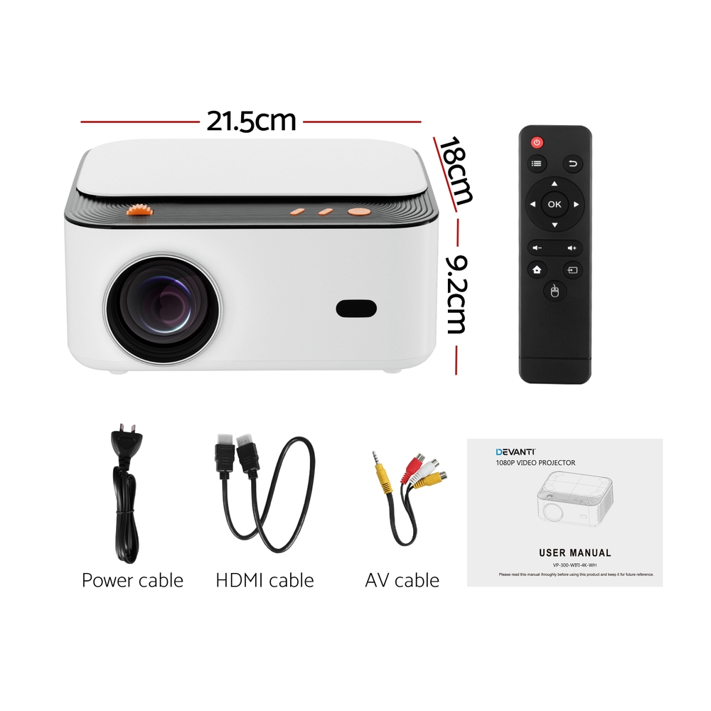 Devanti 4K Android Wifi Video Projector Home Cinema view 2