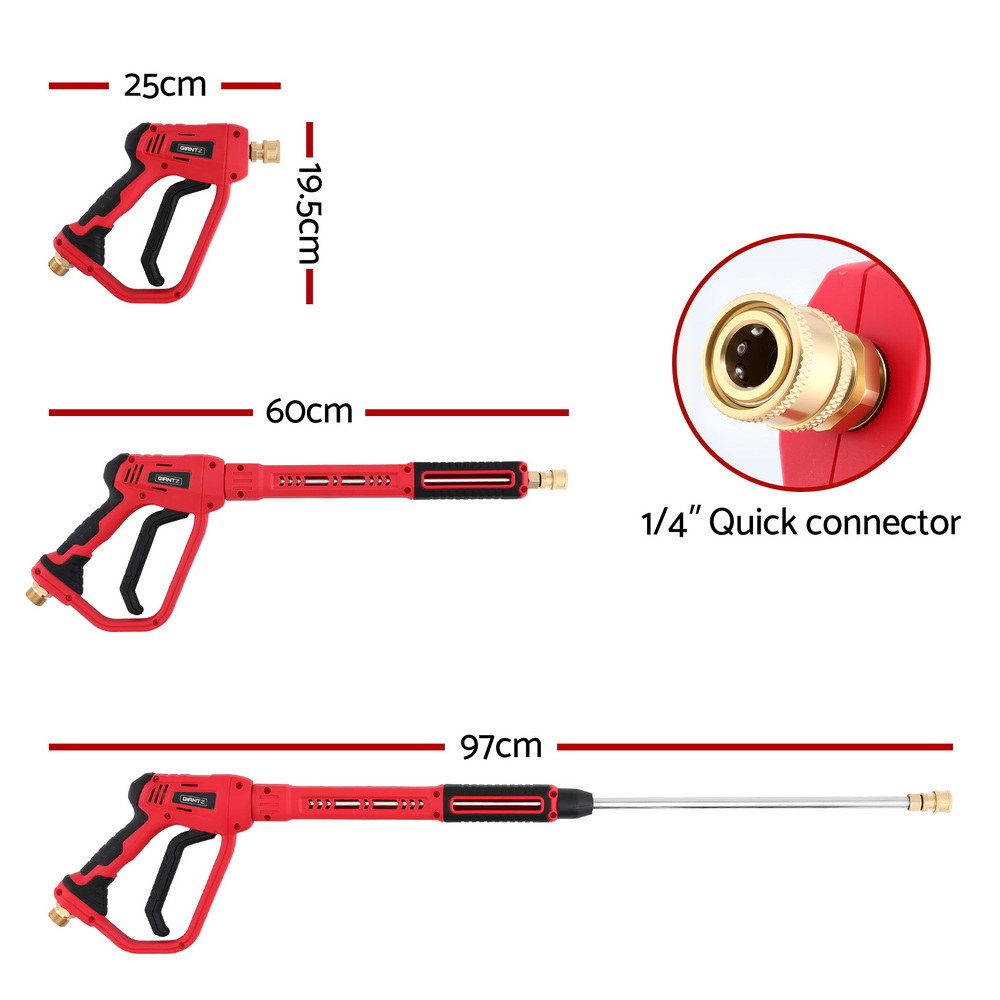 Giantz Pressure Washer Gun 4000PSI with 5 Nozzles view 2