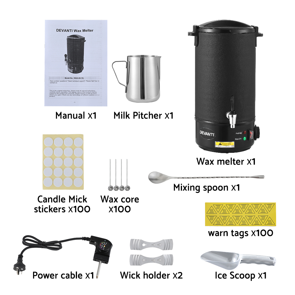 Devanti Wax Melter for Candle Making with Pour Spout view 4
