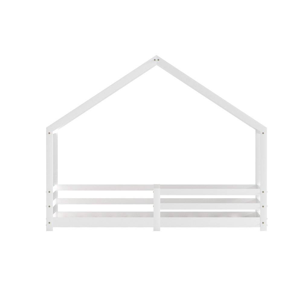 Artiss AMOS Wooden Kids House Bed Frame, White view 3