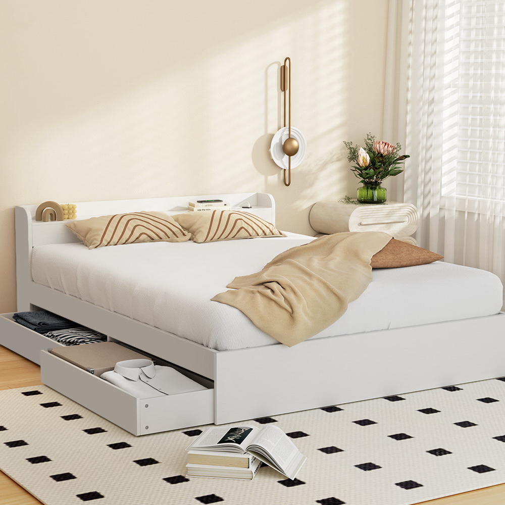 Artiss Aura Storage Bed Frame with Charging Ports