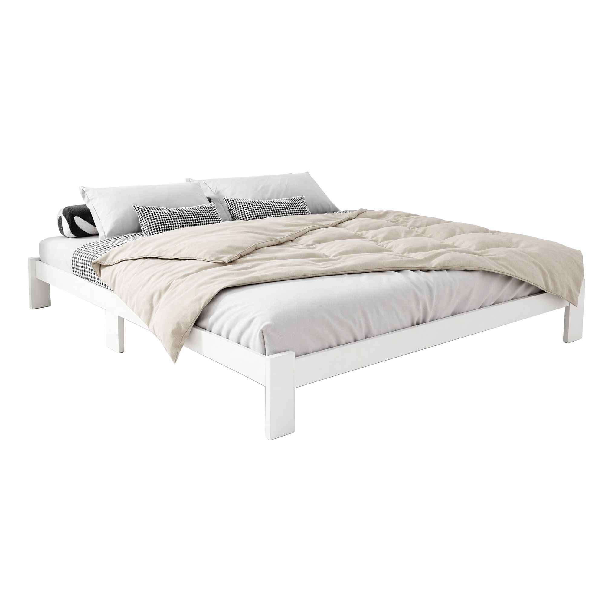 Artiss JADE Wooden Bed Frame, White