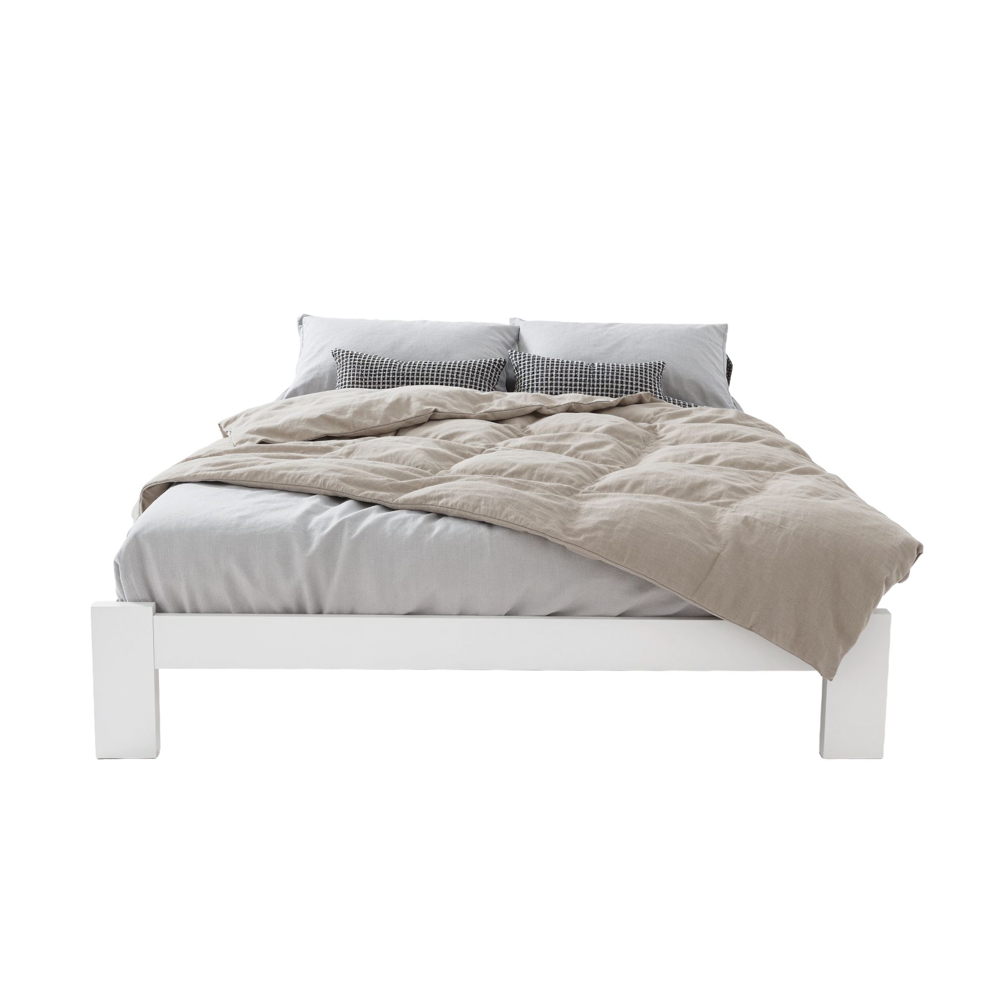 Artiss JADE Wooden Bed Frame, White view 3