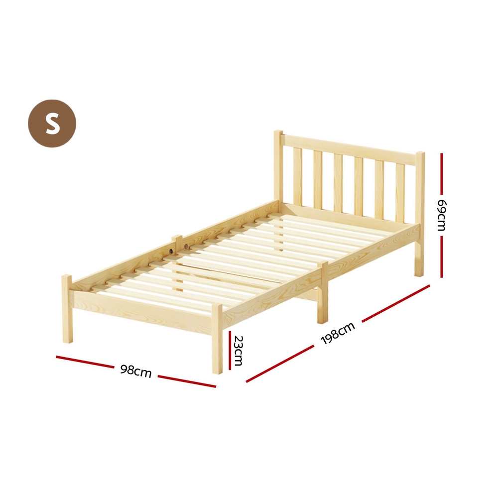 Artiss SOFIE Wooden Bed Frame, Multiple Sizes view 3