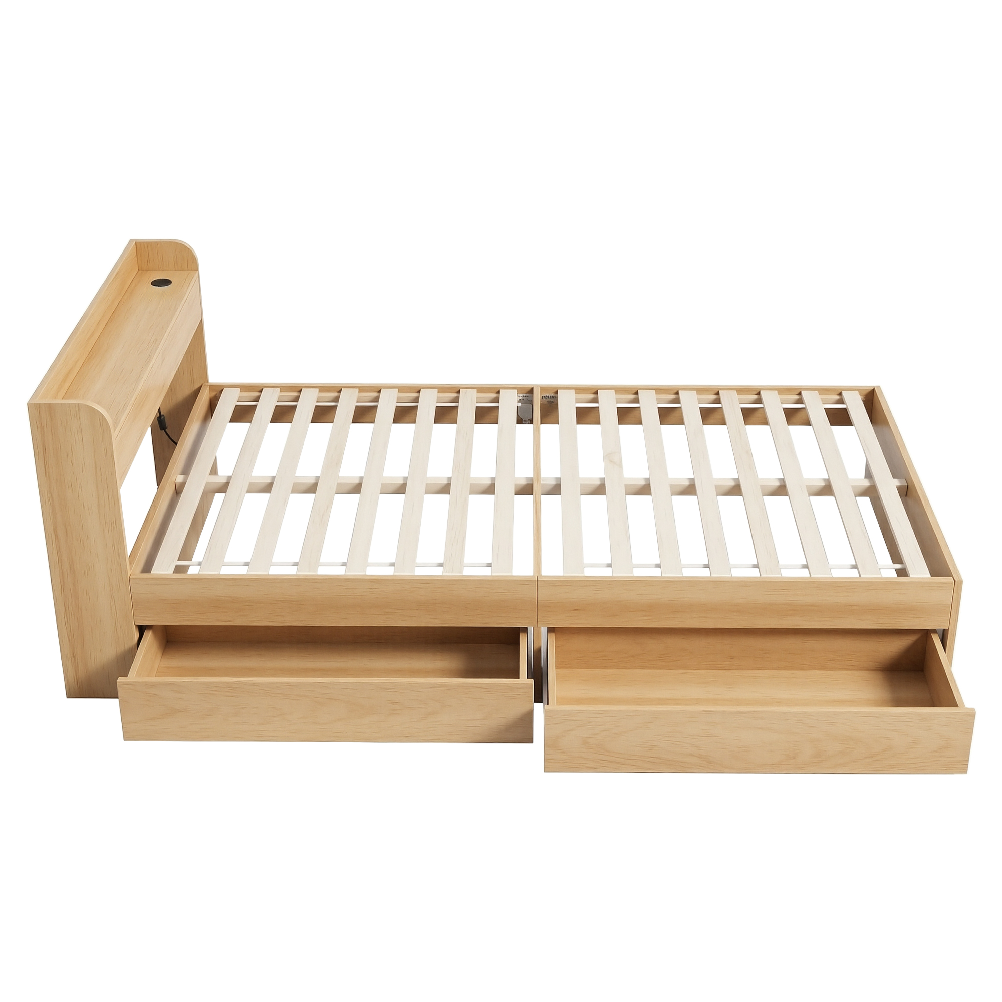 Artiss Aura Single Bed Frame with 2 Drawers and USB Ports view 4
