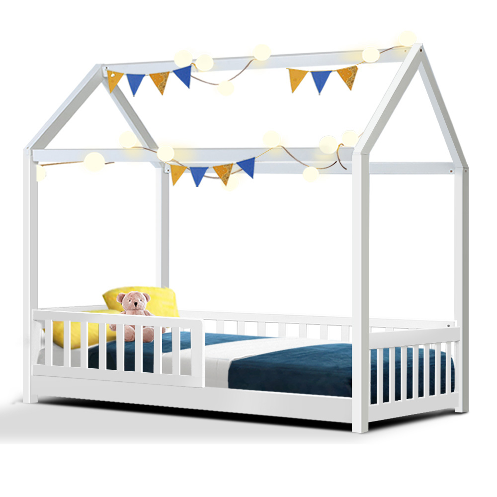 Artiss ROCK Wooden Kids House Bed Frame, 3 Colours