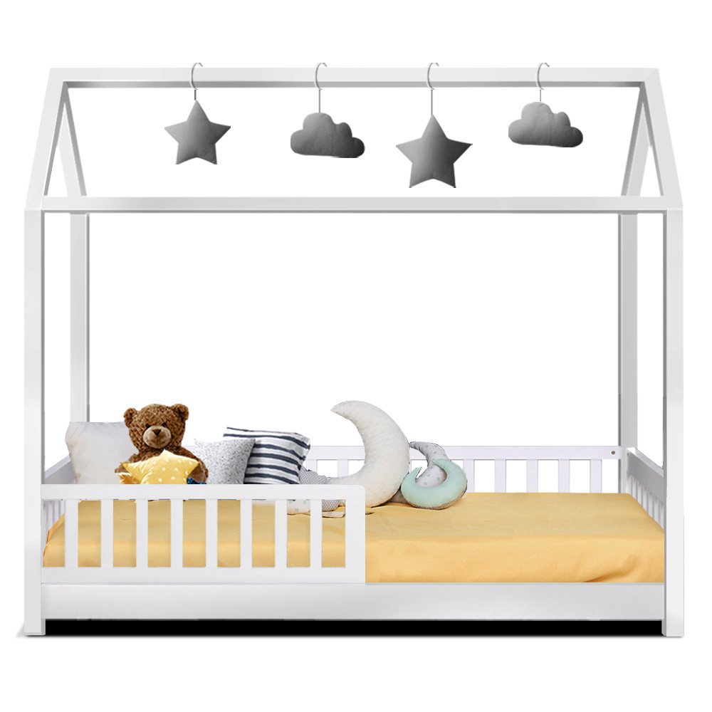 Artiss ROCK Wooden Kids House Bed Frame, 3 Colours view 3