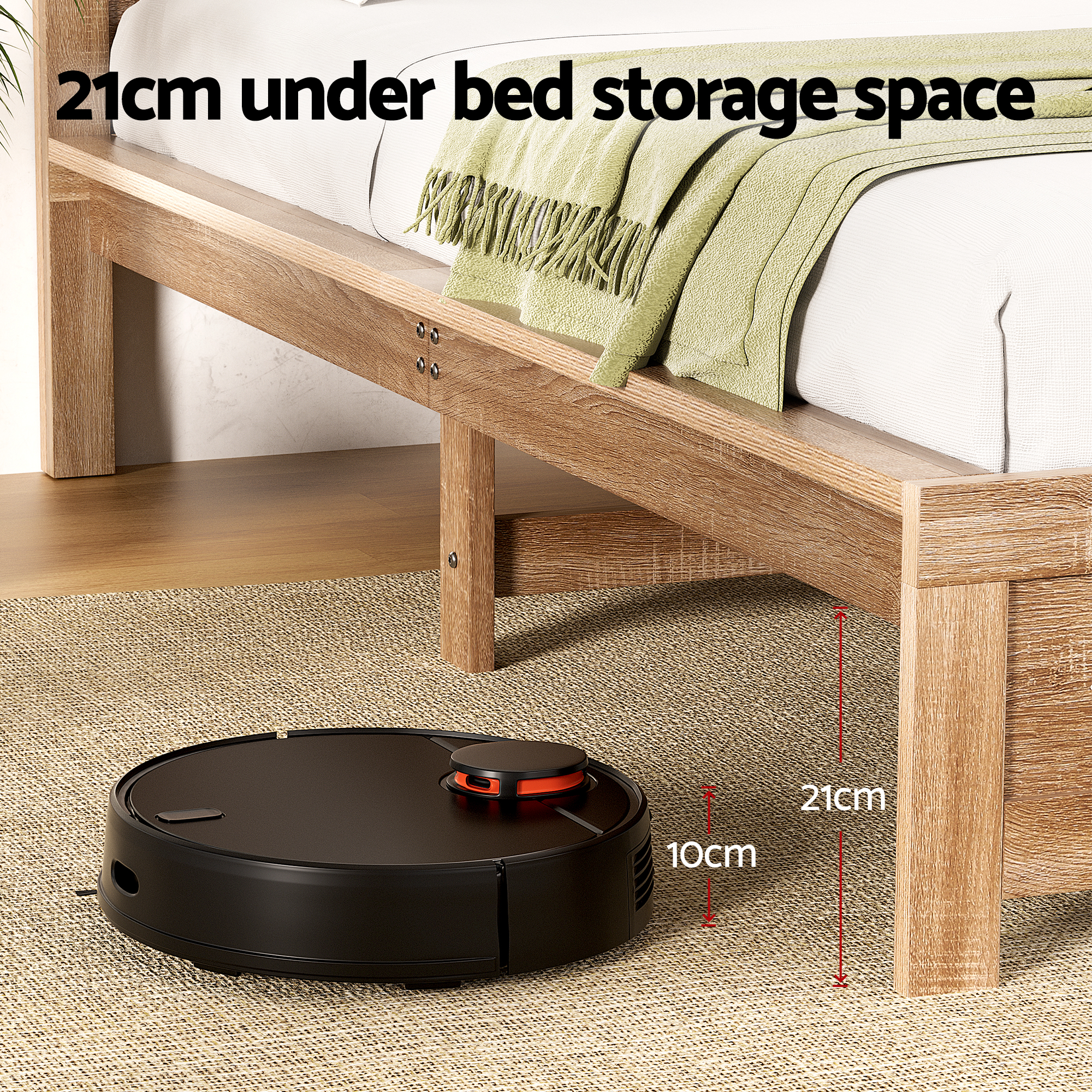 Artiss King Single Wooden Bed Frame view 4