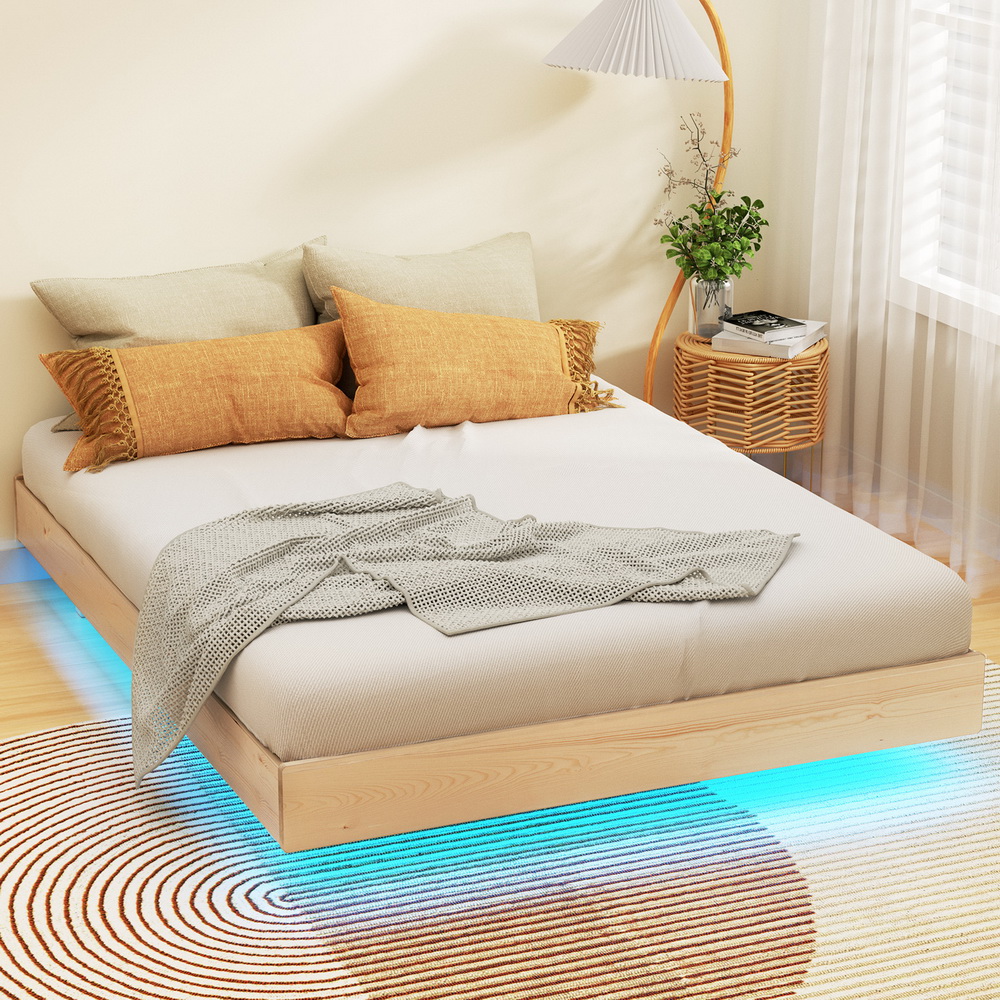 Artiss Odin Floating Wooden Bed Frame