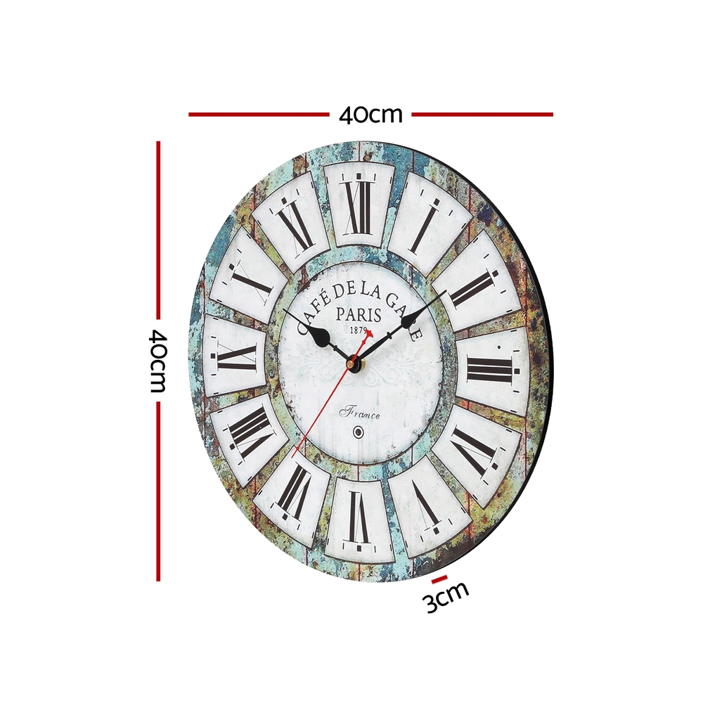 Artiss 40cm Rustic Wall Clock view 2