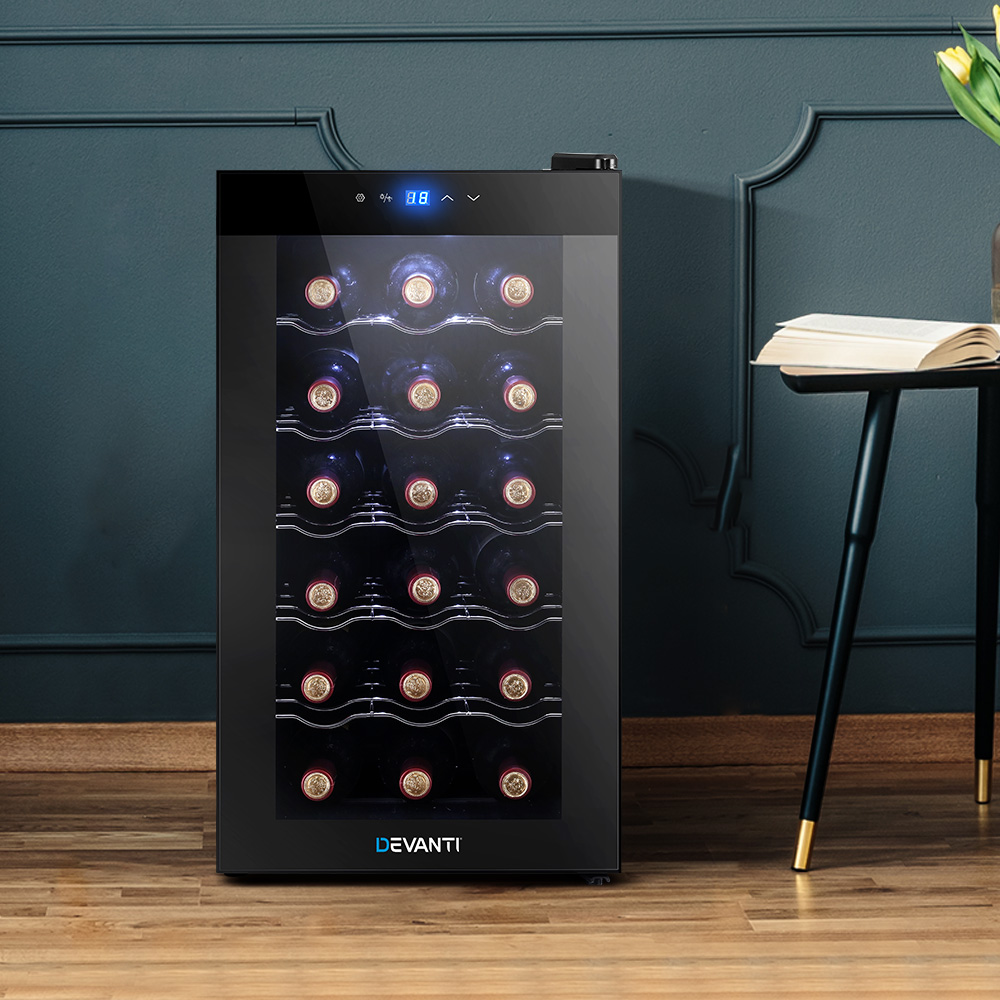 Devanti Wine Fridge Cooler Touch Control