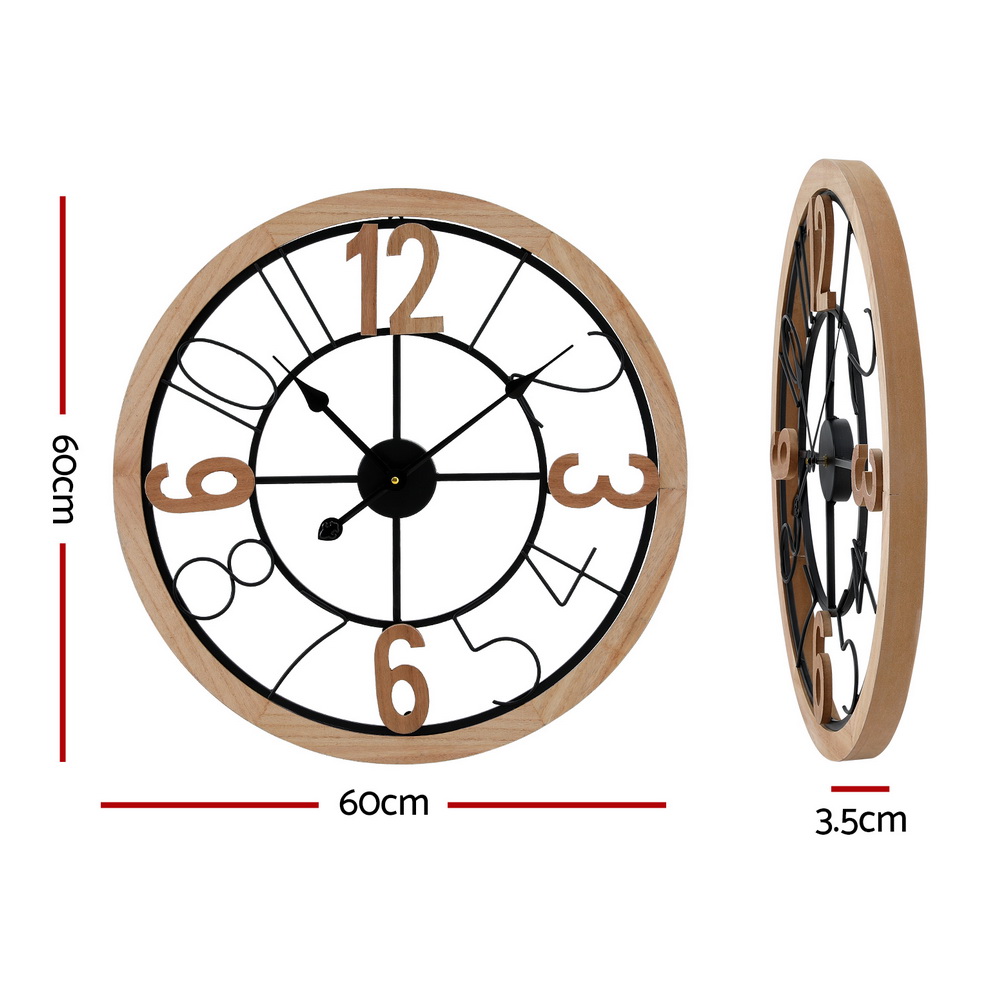 Artiss 60cm Wall Clock with Arabic Numerals view 2